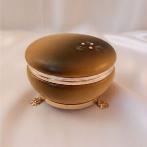 Genuine Hand-Carved Alabaster Trinket Box